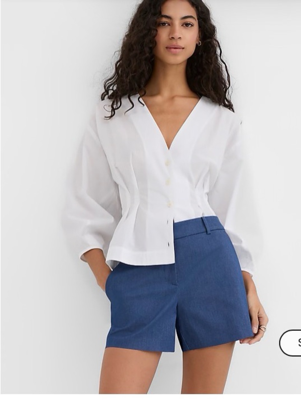 LOFT Riviera refined denim shorts